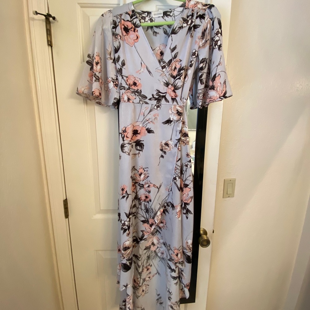 Boutique high-low dress with silk fabric